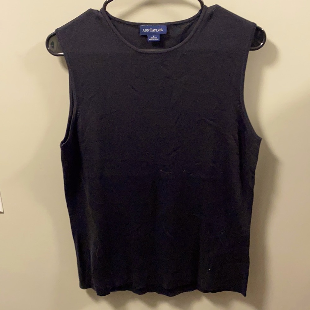 Ann Taylor Black sleeveless sweater